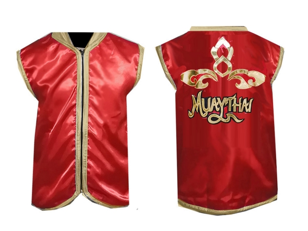 Kanong Custom Boxing Cornerman Jacket : Red Lai Thai